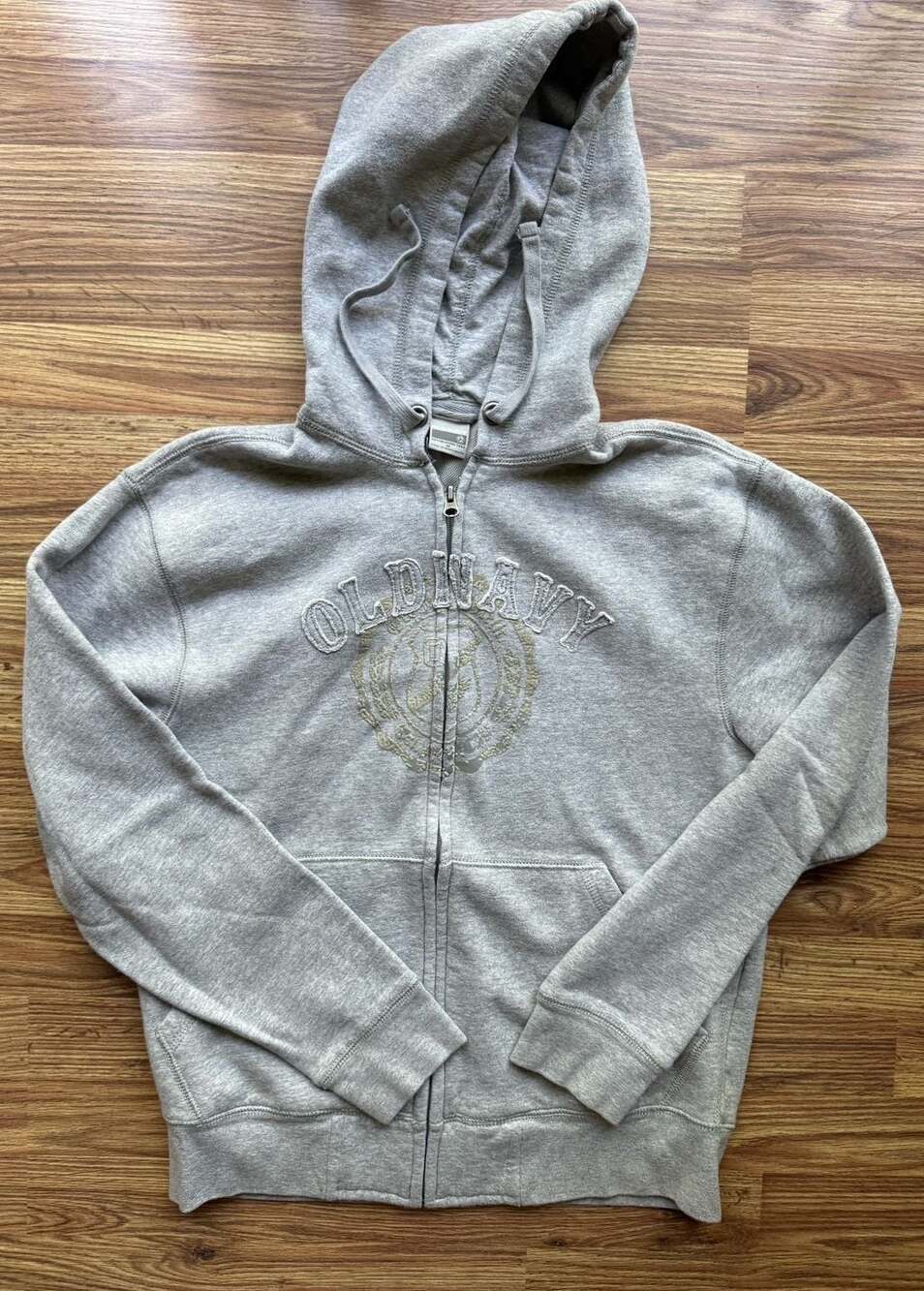 Y2K style Old Navy Full-Zip Hoodie with Embroidered Chest Logo